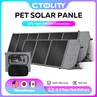 CTOLITY EVA 100W 200W Solar Panel Portable Folding Bag USB+DC Port 23% Efficiency Outdoor Power Supply for Camping Soalr Power