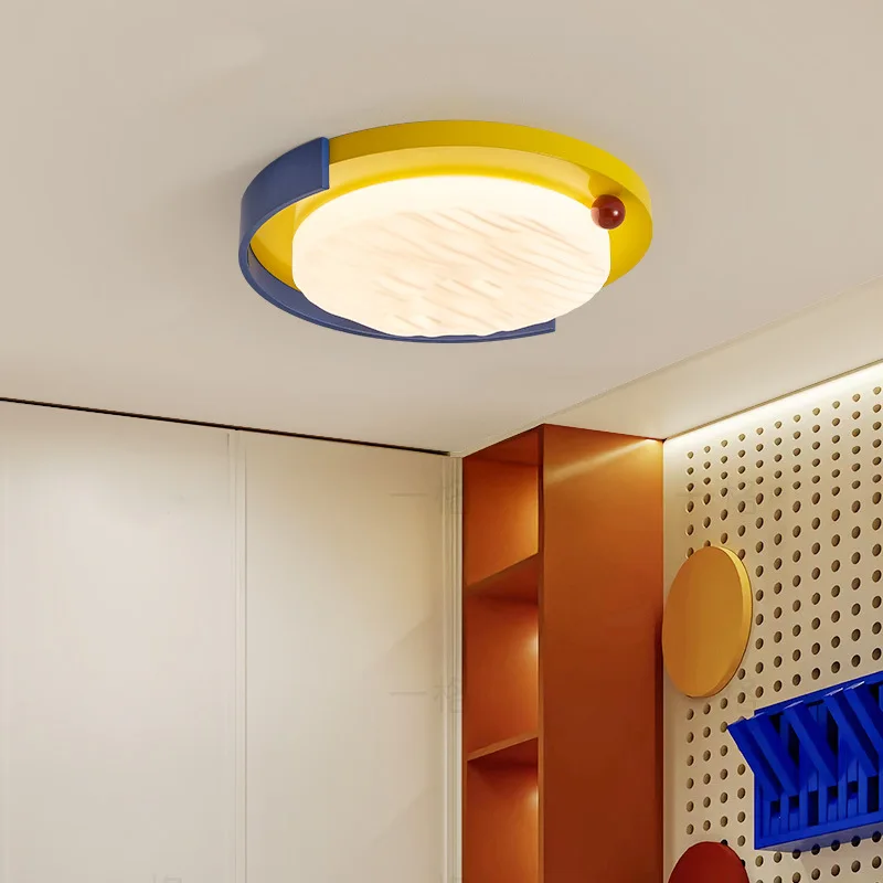 الحديثة الملونة LED أضواء السقف الدائري غرفة المعيشة غرفة نوم غرفة الاطفال دراسة الإبداعية الطيف الكامل حماية العين شنق مصابيح #2