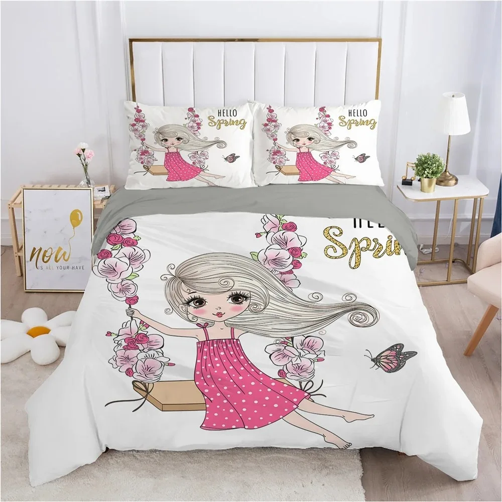 

Lover Couple Bed Duvet Cover Set Valentine's Day Gift Heart Shape Bedding Set King Queen Double 2/3pcs Polyester Comforter Cover