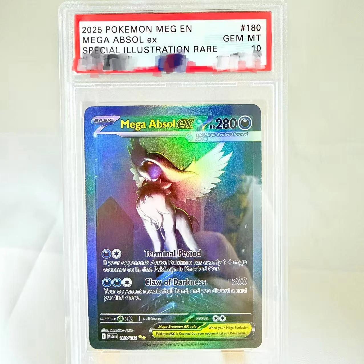 

Коллекционная карта PTCG (DIY) Mega Absol EX, версия Charizard, Gardevoir, Lucario (копия), классическая аниме-серия