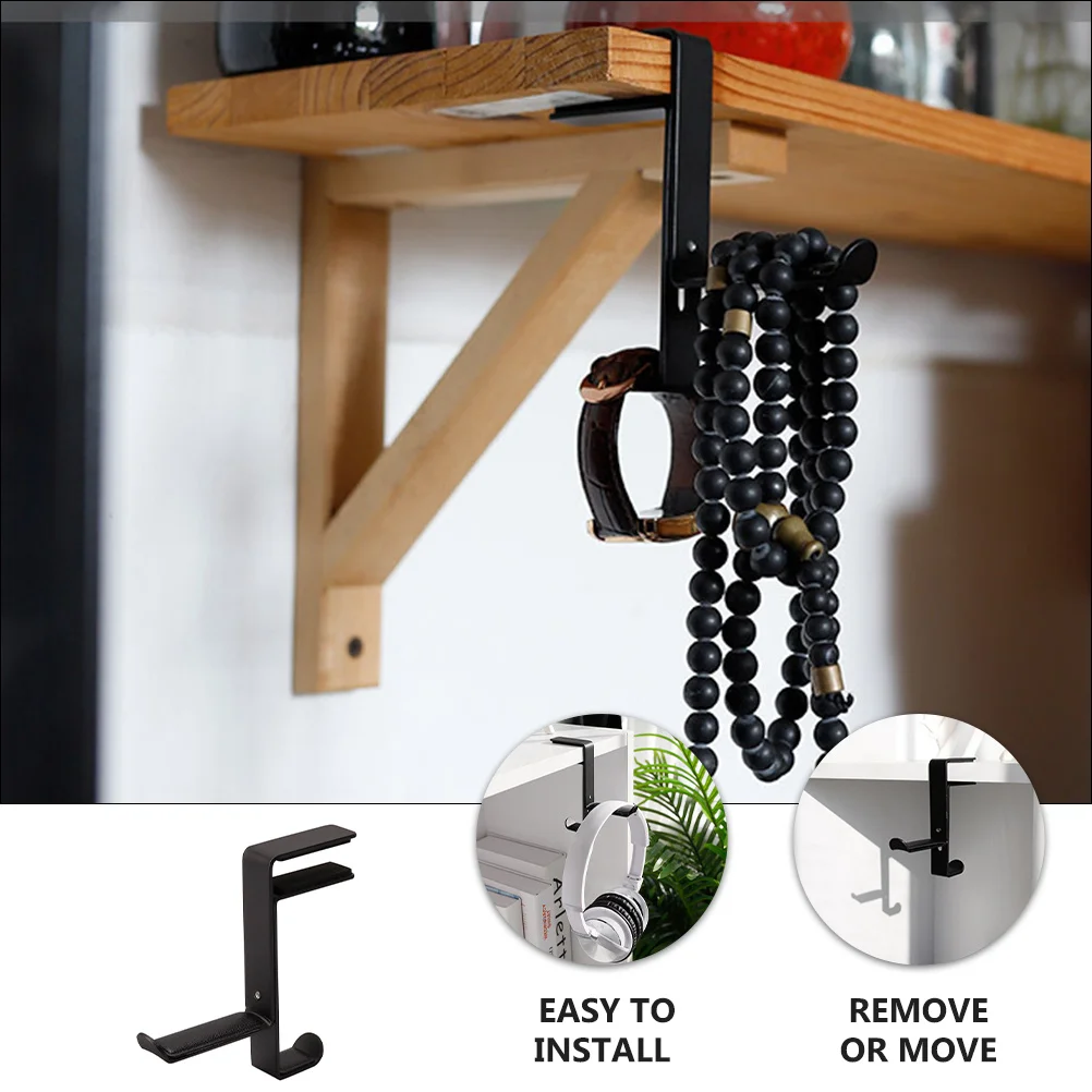 

Headphone Stand Holder Metal Pu Desktop Mount Space-Saving No Drill Needed For Over-Ear Headsets Gaming Earphone Rack Hanger