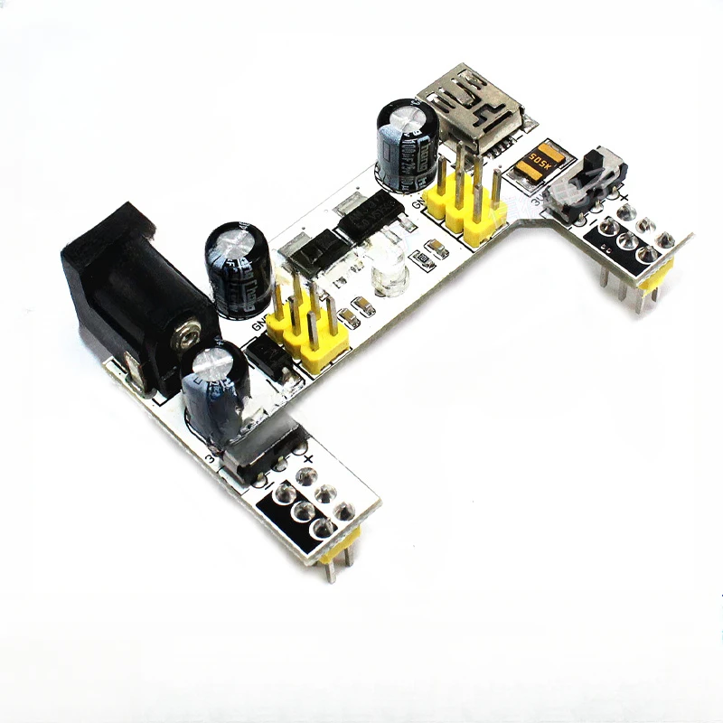2PCS White bread board dedicated power module 2-channel bread board module 5V/3.3V DC voltage regulator