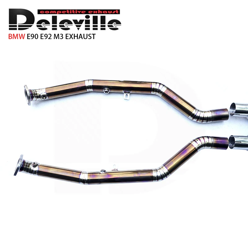 High flow Exhaust catalytic converter for E90 E92 M3 Titanium exhaust pipe High performance automobile exhaust system