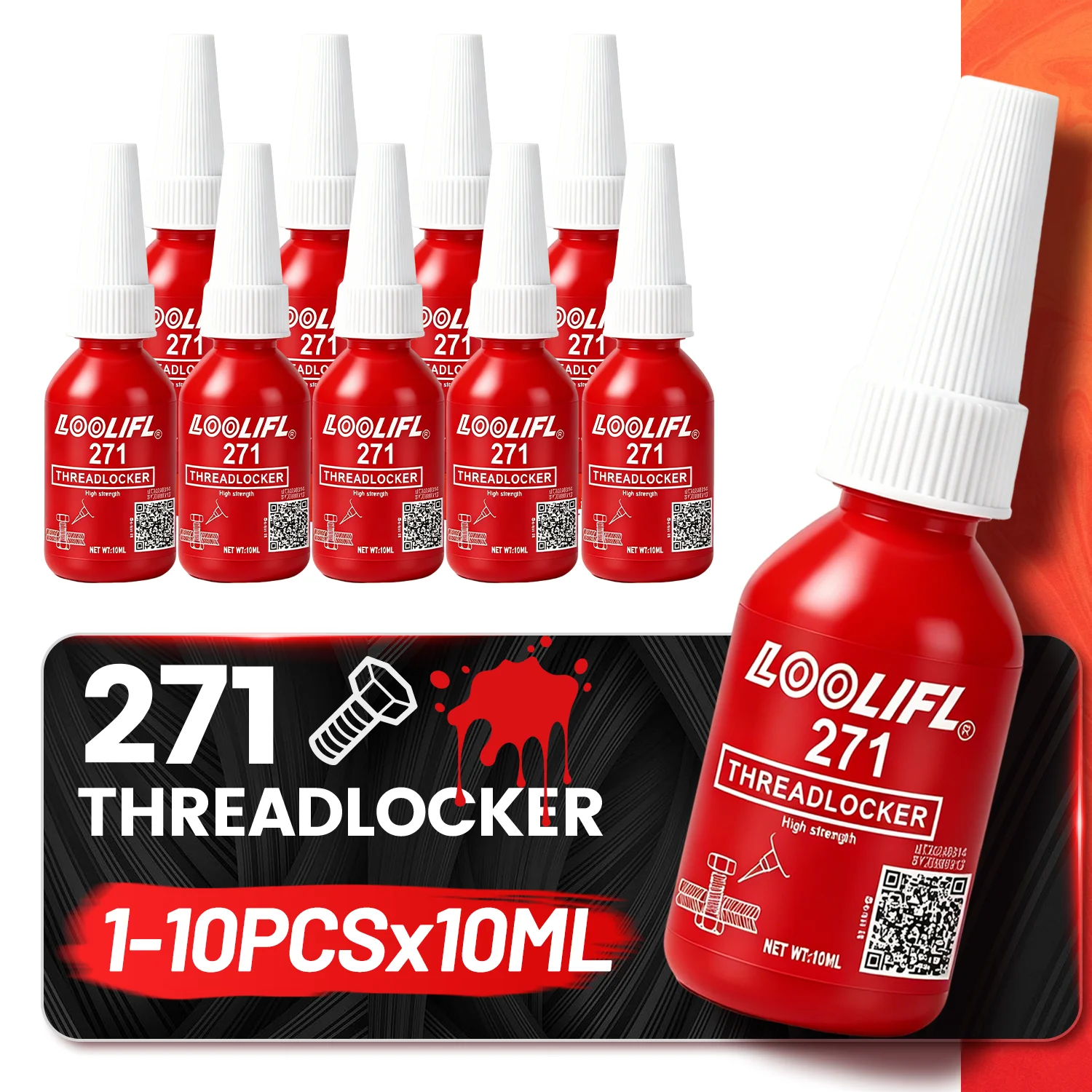 

Threadlocker 243 271 medium to high strength thread locking agent thread Anaerobic adhesive waterproof Screw Glue Anti-loose
