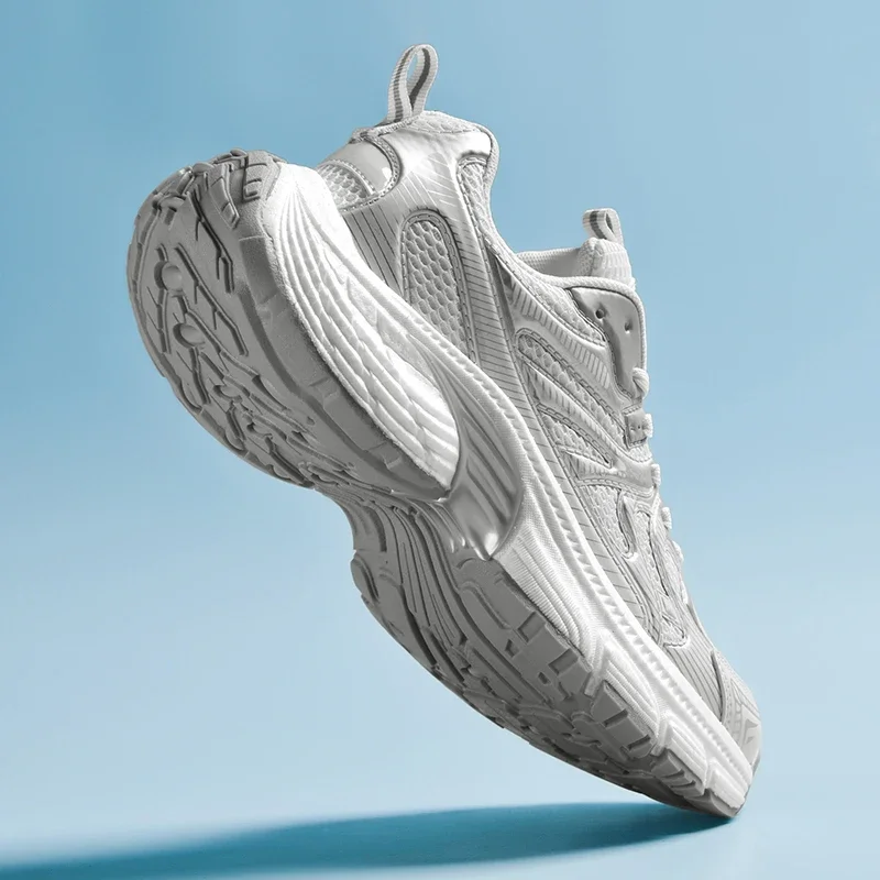 

New Men Carbon Plate Air Cushion Running Shoes Breathable Lightweight Marathon Women's Athletic Nonskid Elastic Sports Sneakers