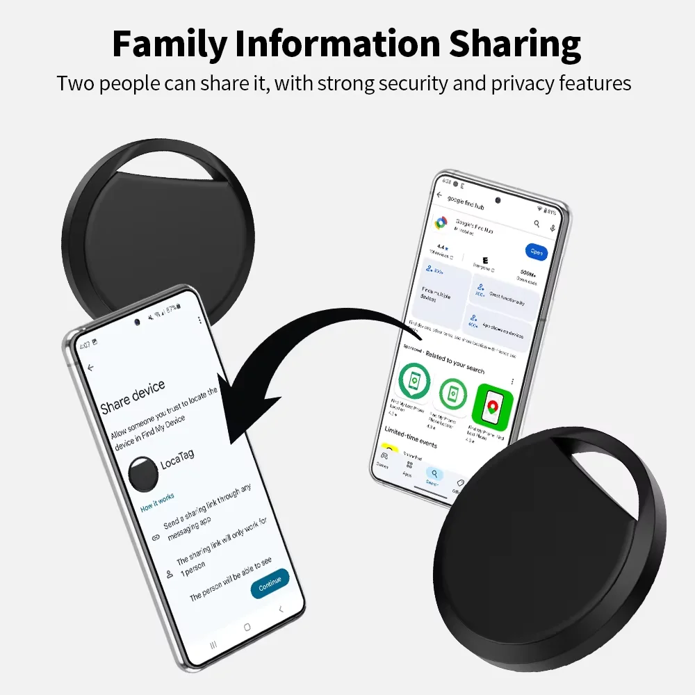 Smart GPS Tracker For Android,Google Locator Bluetooth Tag Tracking For Works with Android Find My Device,Anti-lost device for K view 2
