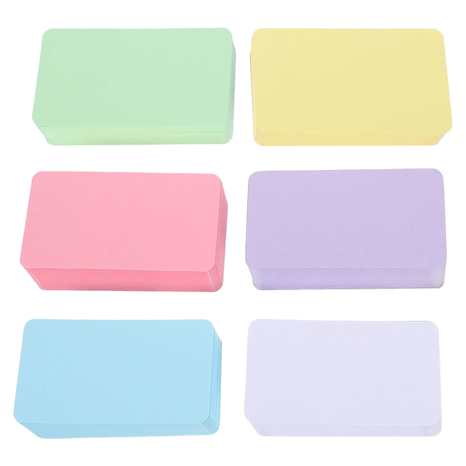 600Pcs Blank Index Cards Credit Card Size Rounded Corner Thick Paper Flashcards for Exam Prep Spelling Practice Study Notecards