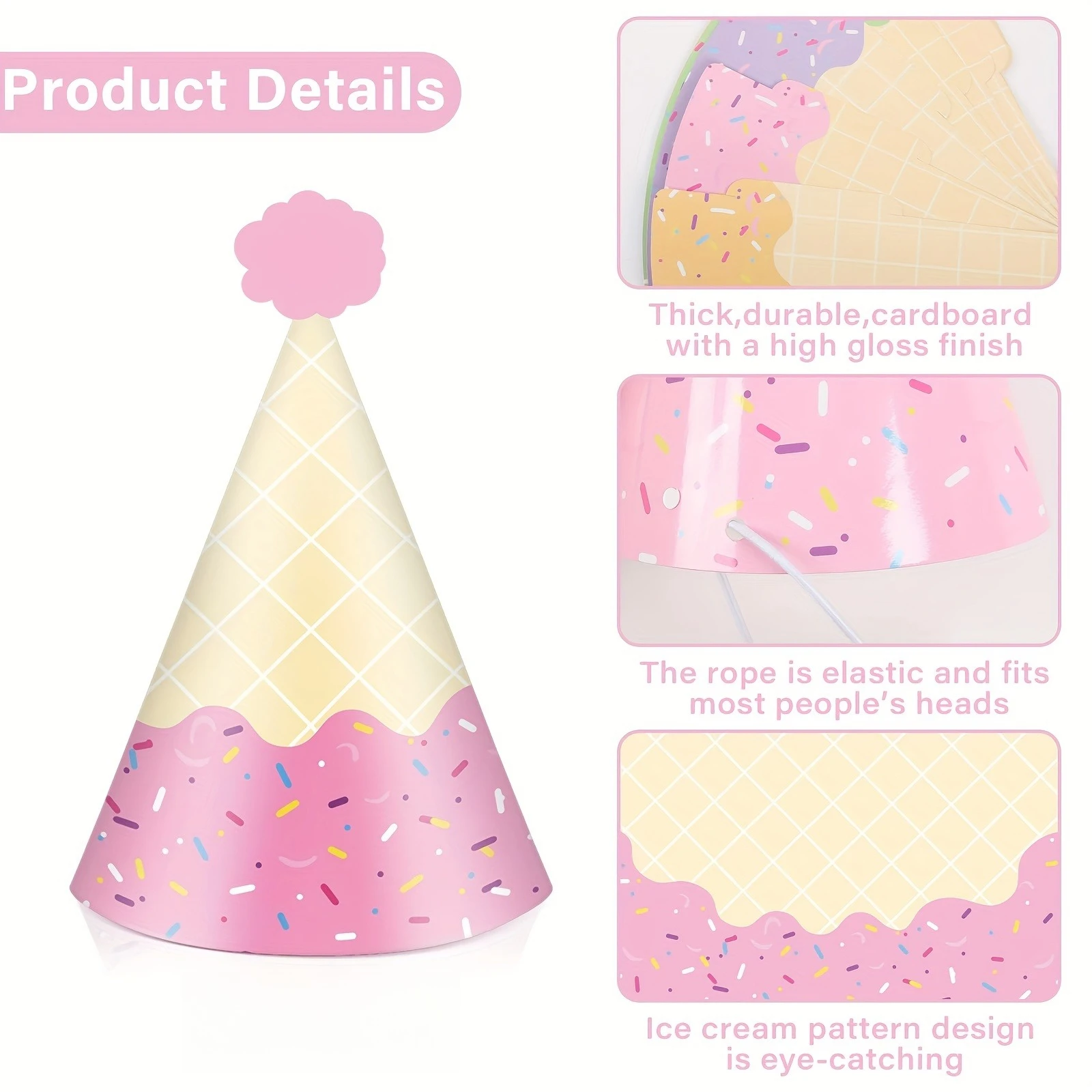 Ice Cream Cone Party Hats - Co - Party Hat Cone review and price