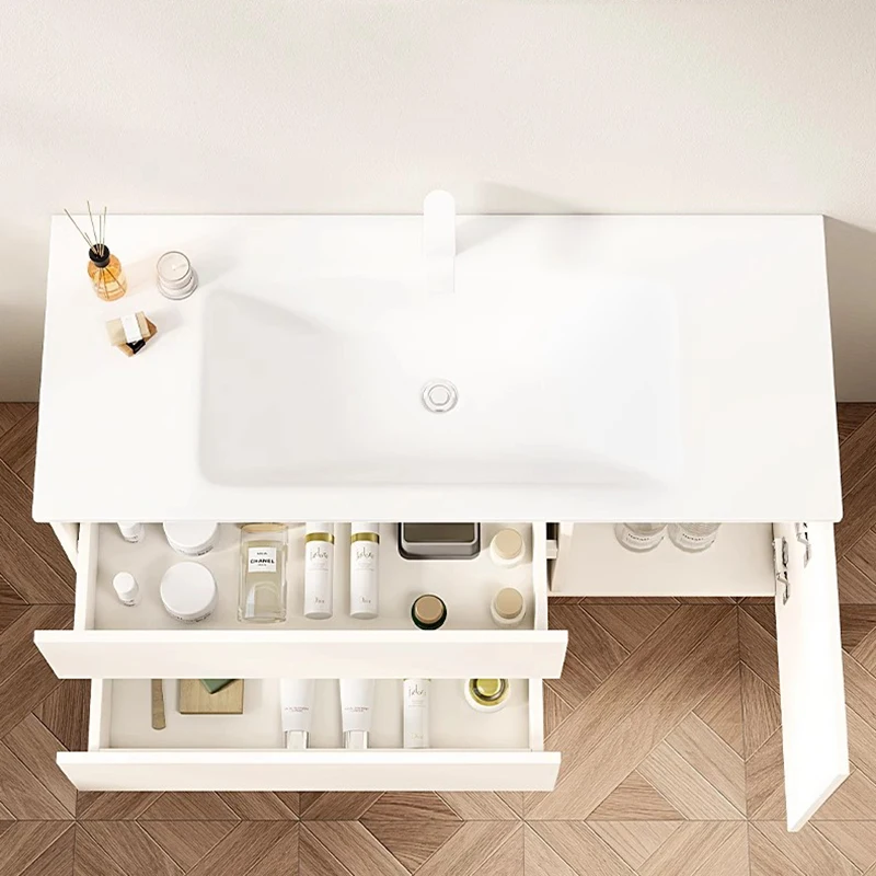

White Organizer Bathroom Cabinet Storage Mirror Wall Accessories Toilet Display Cupboard Partitions Archivadores Room Furniture