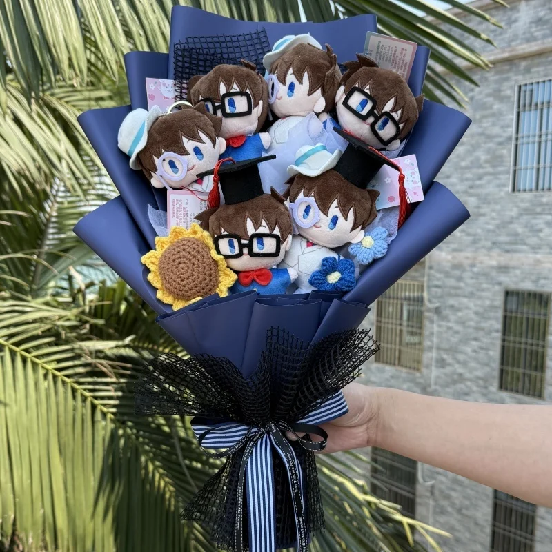 Original Cute Cartoon Detective Conan Kidd Graduation Cartoon Plush Doll Bouquet Gift Plush Anime Peripheral Graduation Gift