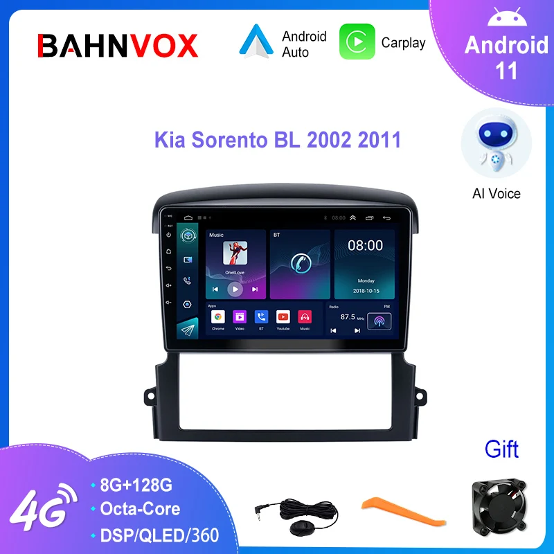 

9" Android 11.0 Car Radio for KIA Sorento BL 2002-2011 Stereo Multimidia Video Player 4G Carplay GPS Navigation Head Unit 2 Din