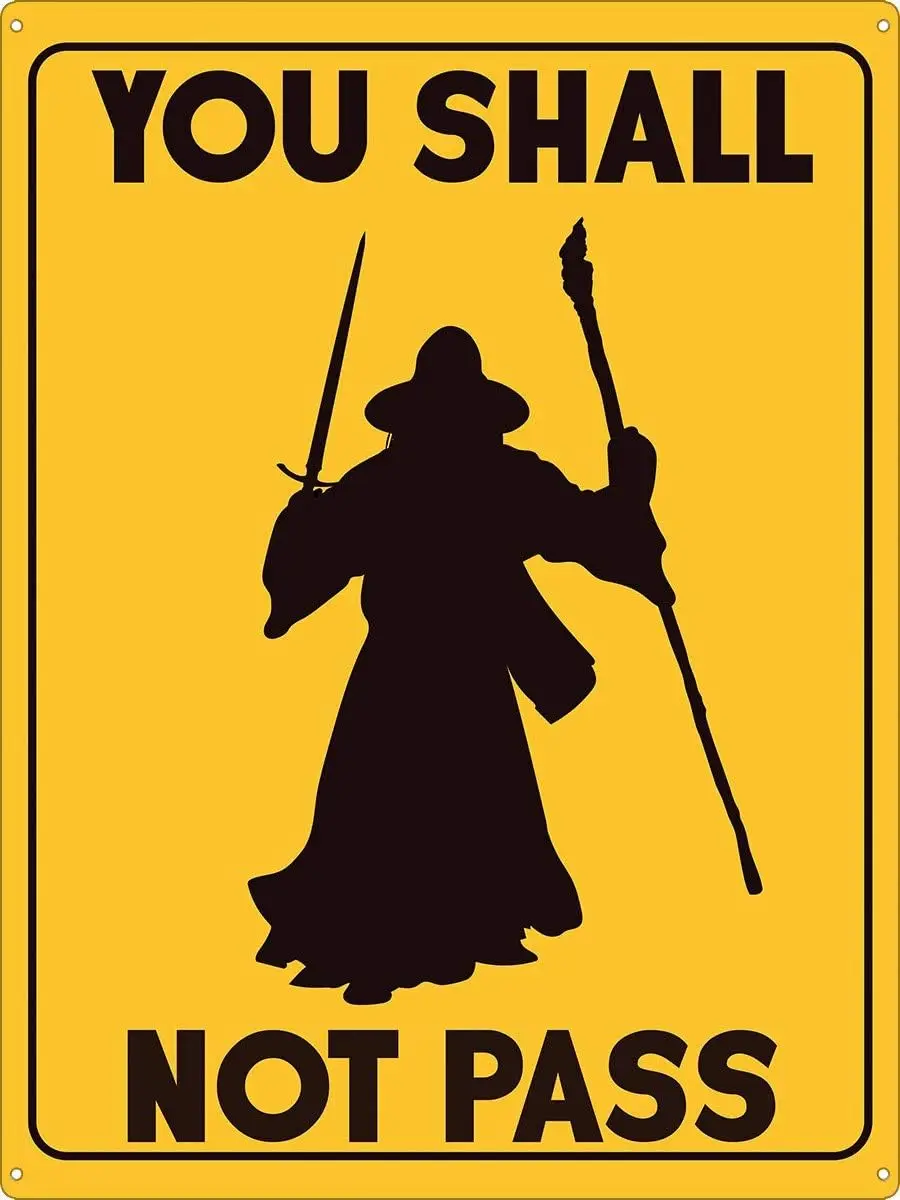 You Shall Not Pass Tin Sign, Sign Metal Signs Wall Decor For Warehouse Ranch Garage Bar Personalized Man Cave-aluminum sig