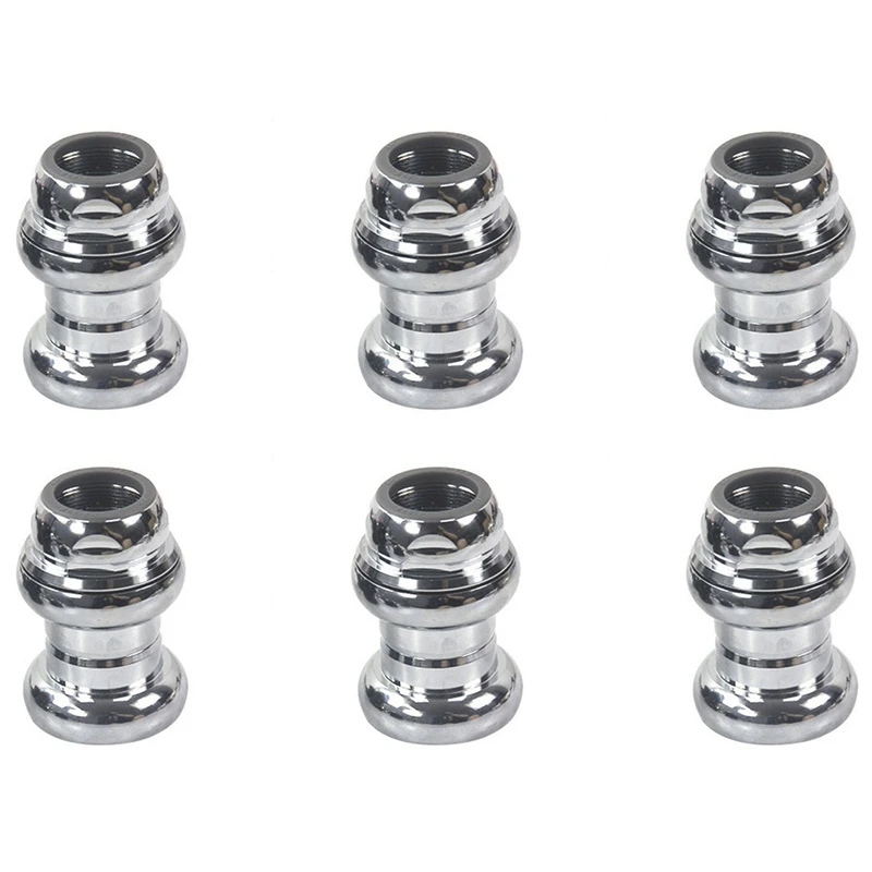 

6 шт., 22,2 мм, велосипедная гарнитура, 1 дюйм, фиксированная передача, гарнитура для гоночного велосипеда, подшипник с фиксированной передачей, дорожный велосипед, алюминиевый сплав, серебро