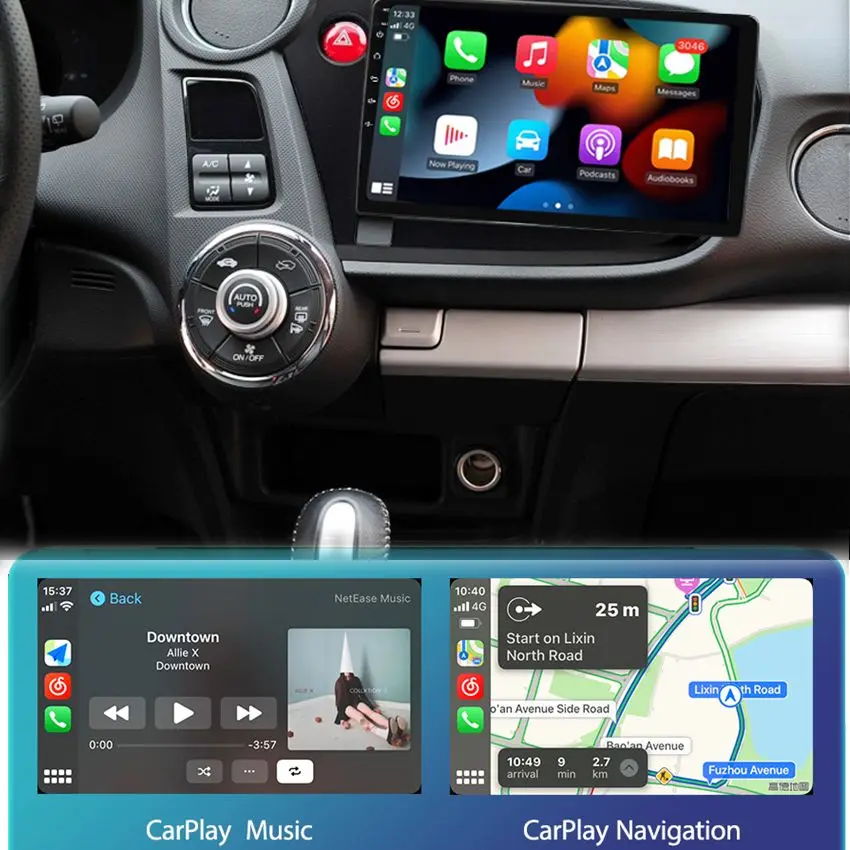 Android 13 Car Multimedia Player, Autoradio, Navegação GPS, Áudio, Wi-Fi, Carplay, Vídeo, 4G, 2Din, Fit para Honda Insight 2, 2009-2014