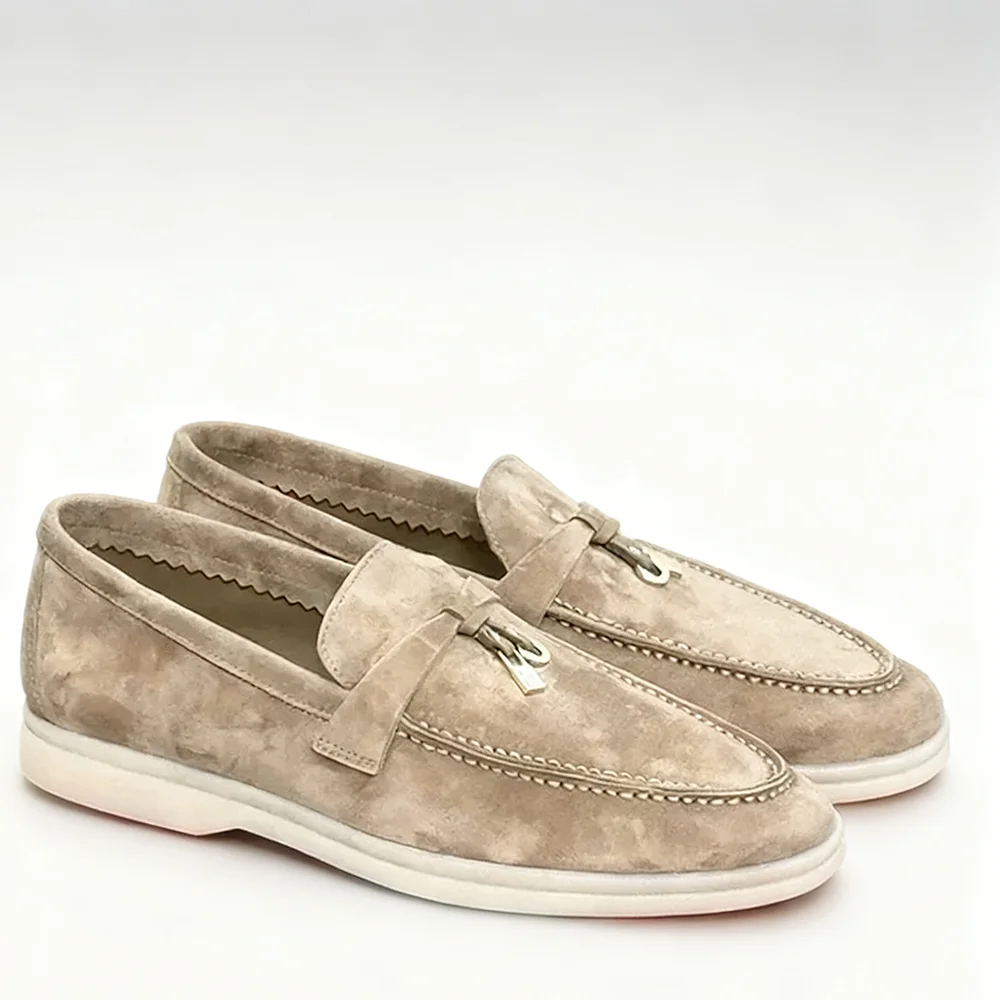 Unisex daim mocassins, veelzijdige schoenen voor alle seizoenen