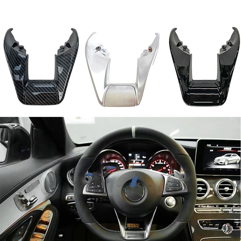 

1PCS Auto part steering wheel Trim cover low Modified for Merc-edes for B-enz C A E A200 C200 C260 W205 W213 for AMG 2015-2019