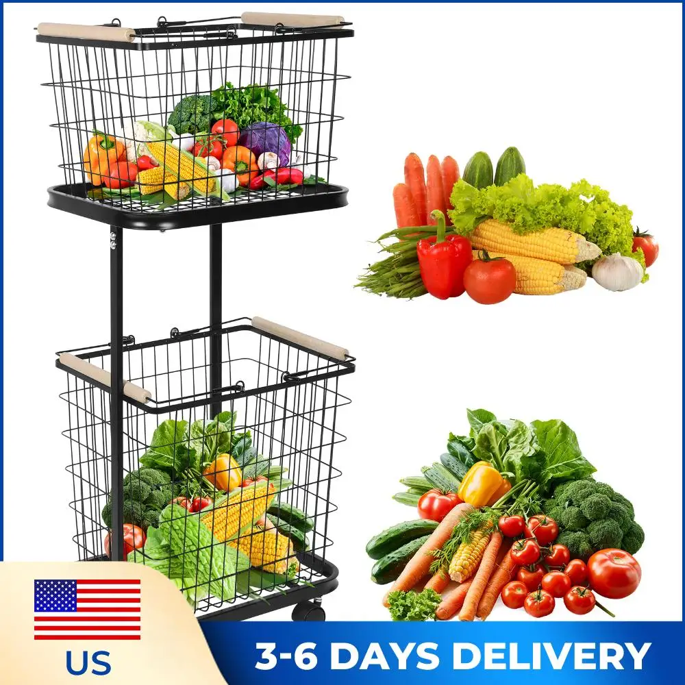 

2 Tier Rolling Laundry Basket with Wheels Metal Storage Cart Laundry Clothes Basket for Laundry Room Bathroom Bedroom