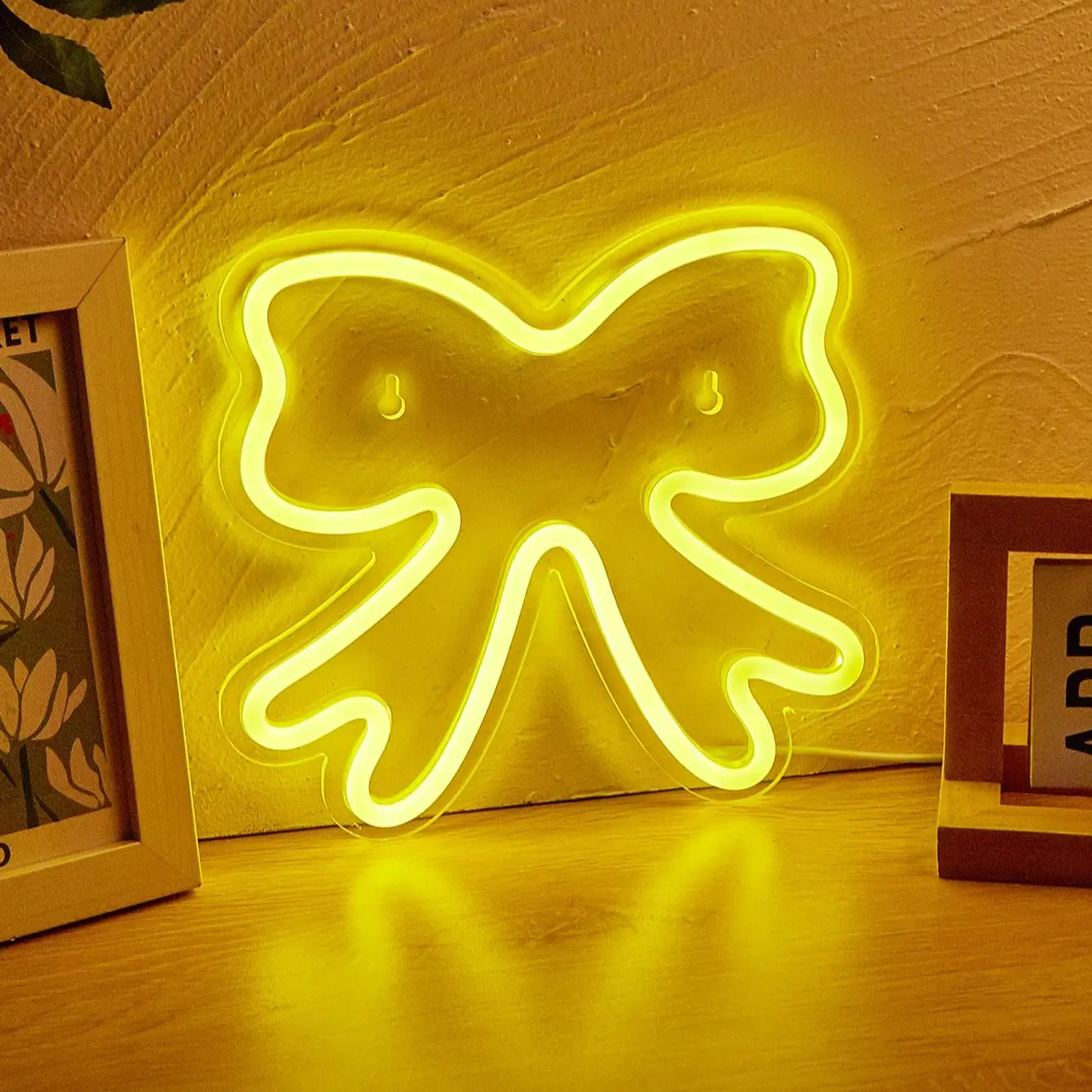 

Chi-buy светодиодный неоновый лук с питанием от USB неоновые вывески ночник 3D настенное искусство спальня гостиная Декор лампы вывески