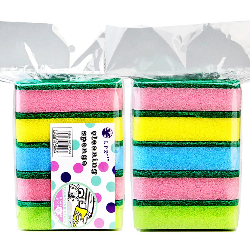 

5Pcs Multi Purpose Scouring Sponge Set Gentle on Surfaces Ideal for Dishwashing and Home Cleaning Tasks