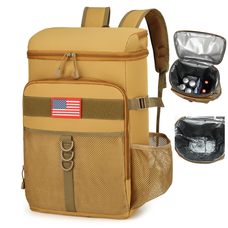 Тактический рюкзак Toposhine 25 л для мужчин и женщин, сумка для выживания на открытом воздухе, изоляционный рюкзак для пикника, походный рюкзак с держателем для бутылки