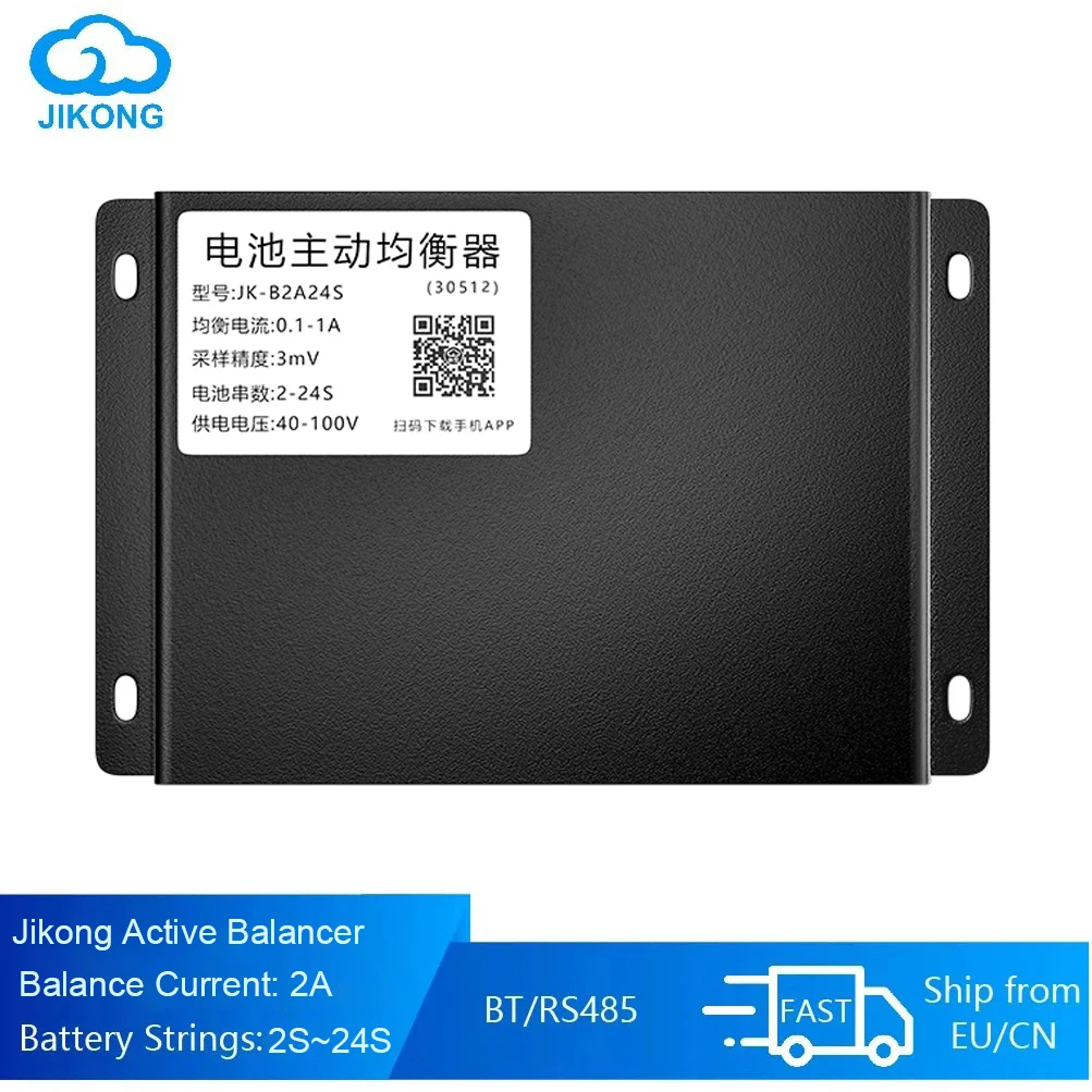 

Jikong Active Balancer 2S~24S Li-Ion LiFepo4 LTO 18650 Bms Balance 2A 1A Balance Current with BT APP RS485 CAN BMS Equalizer