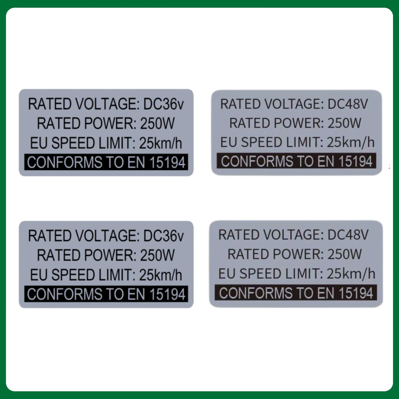E-Bike Modifikations-Kit Aufkleber, 36V 48V 250W Elektrofahrrad-Etiketten, Kompatibel mit Bafang Tongsheng und anderen Marken-Umrüstsätzen – Detail 10