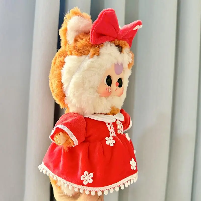 20cm Plush Doll Clothes Stuffed Doll Outfits Dresses Stuffed Doll Outfit Clothes Christmas Theme Dress For Plush Doll Small Doll