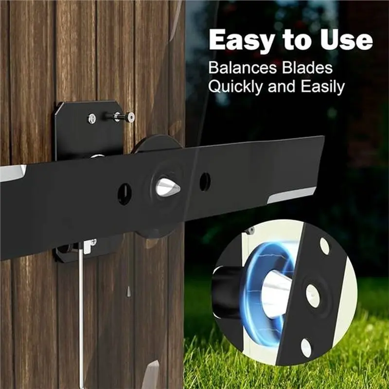 [B17B!】 High Precision Lawn Mower Blade Balancer 1Set, Magnetic For Adjustable Blade Holder, Wall Mount Design Tool