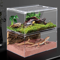 Acrylic Reptile Breeding Box Spider Lizard Amphibian Terrarium Pet Habitat Arboreal Tarantula Enclosure For Home Rearing