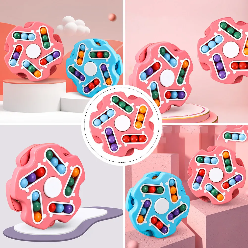 

Набор из 1 шт. развивающей головоломки-кубика с вращающимися бусинами для развития интеллекта, детский вращающийся диск с бусинами для снятия стресса