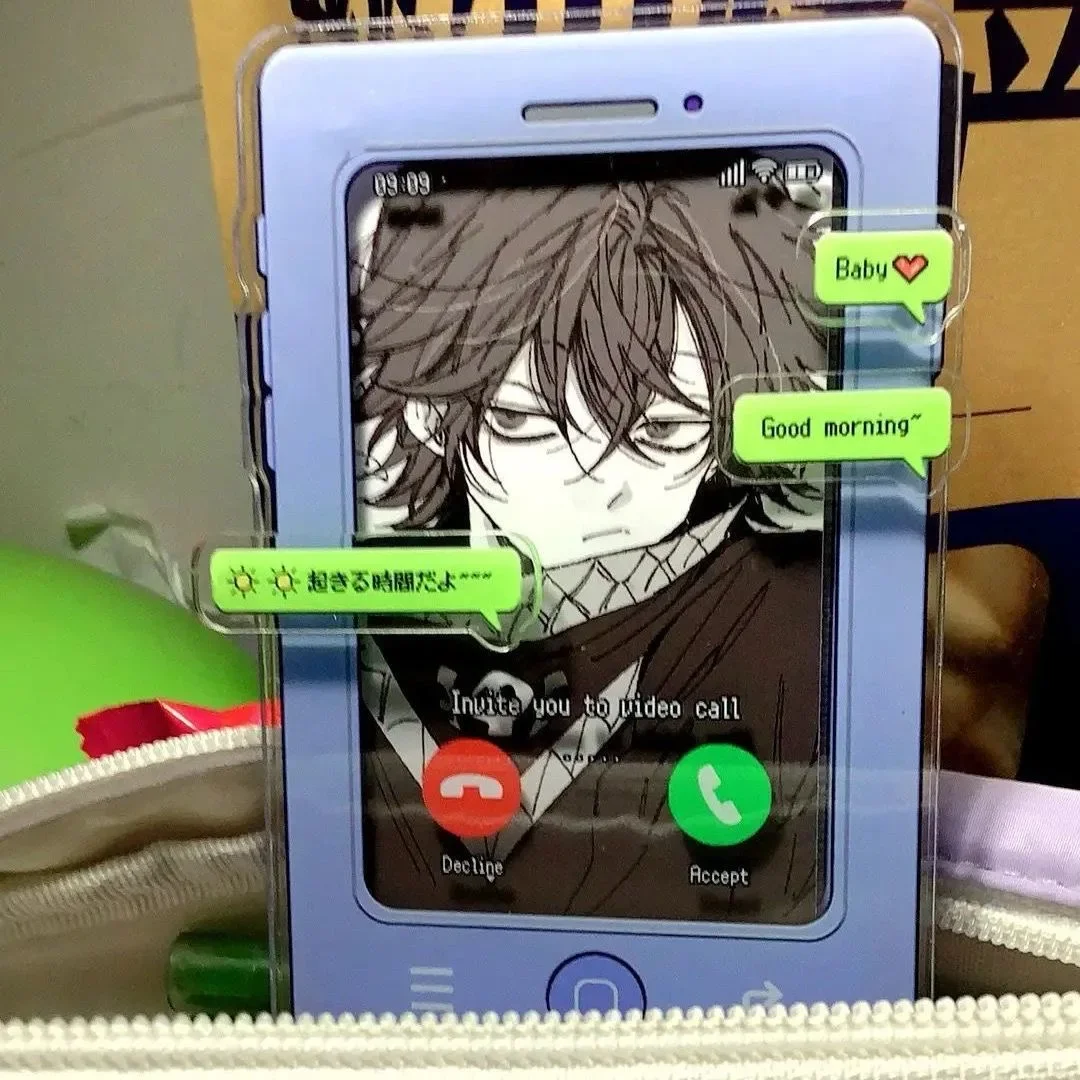 オリジナルモーニングコール額縁プラークアニメスター 3 インチカード挿入ディスプレイ装飾ギフト友人へのアクリル