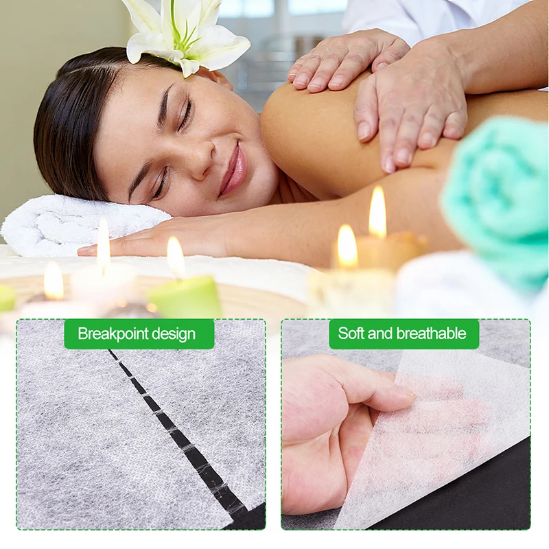 50/100 stück Einweg Spa Massage Matratze Vlies Bettlaken Salon Massage Blatt Kissen Tissue Rolle Tattoo Liefert