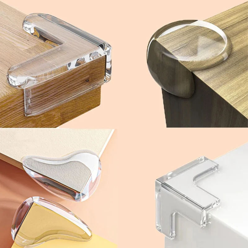 10PCS Clear Anti-collision Coffee Table Furniture Corner Protectors Children's Soft Corner Sheathing Living Room Decor