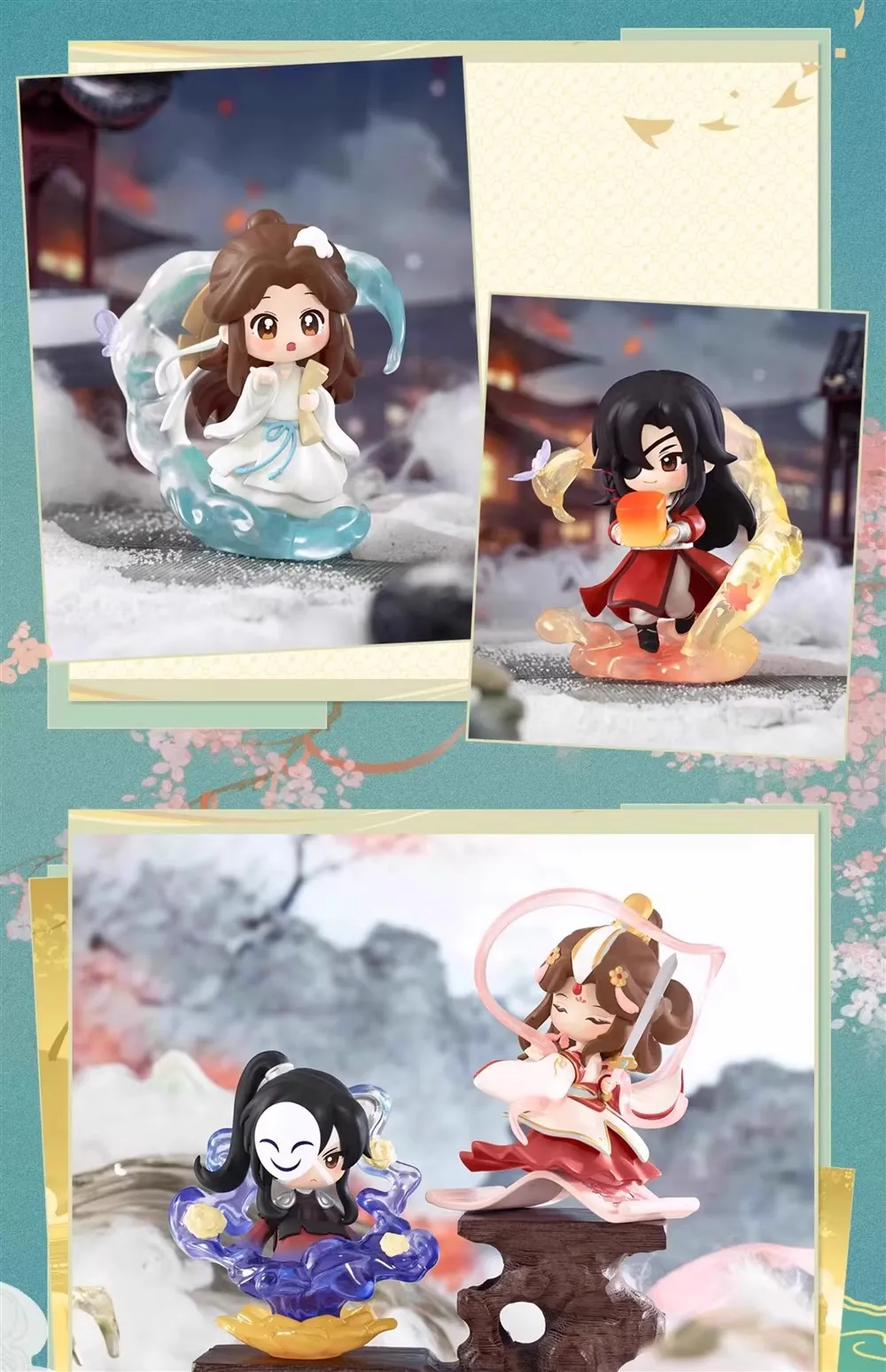 Authentic Playful Infinite Heaven Official's Blessing Blind Box Green And Elegant Desktop Decor Collectible Gift