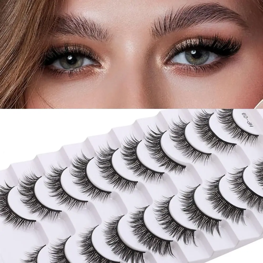 Extensions de cils en bande complète, longues et spectaculaires, aspect naturel, faites à la main, sans cruauté, en faux vison 3D