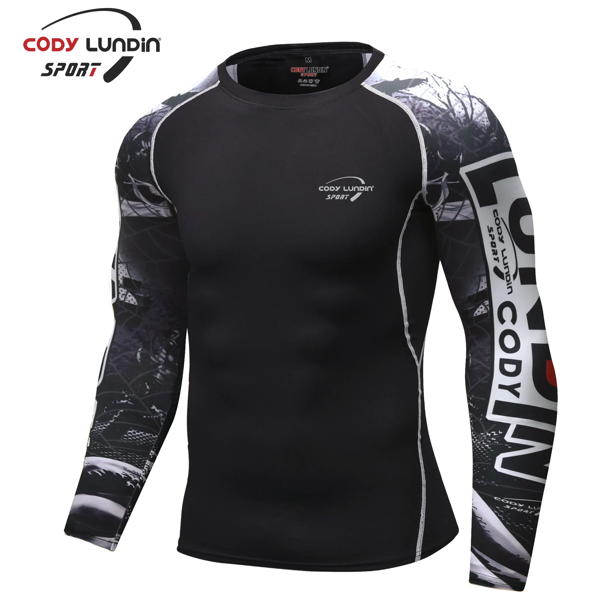 CODY LUNDIN UV Protection Long Sleeve Swim Rashguard For Men Swimsuit Quick Dry Surf Driving Mens Sublimation T Shirt Gym Tops