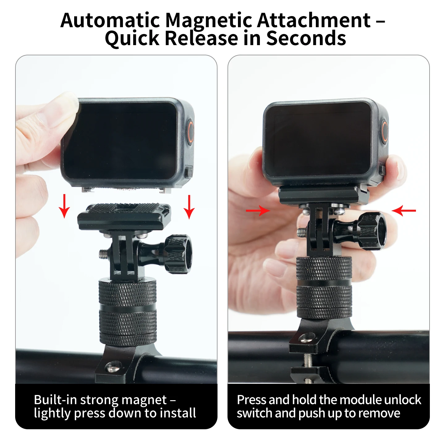 Für DJI OSMO Action 6/Nano Übertragungsmodul Magnetischer Stativadapter Schnellverschluss NATO-Schiene Action-Kamera Schnellmontage-Halterung – Detail 7