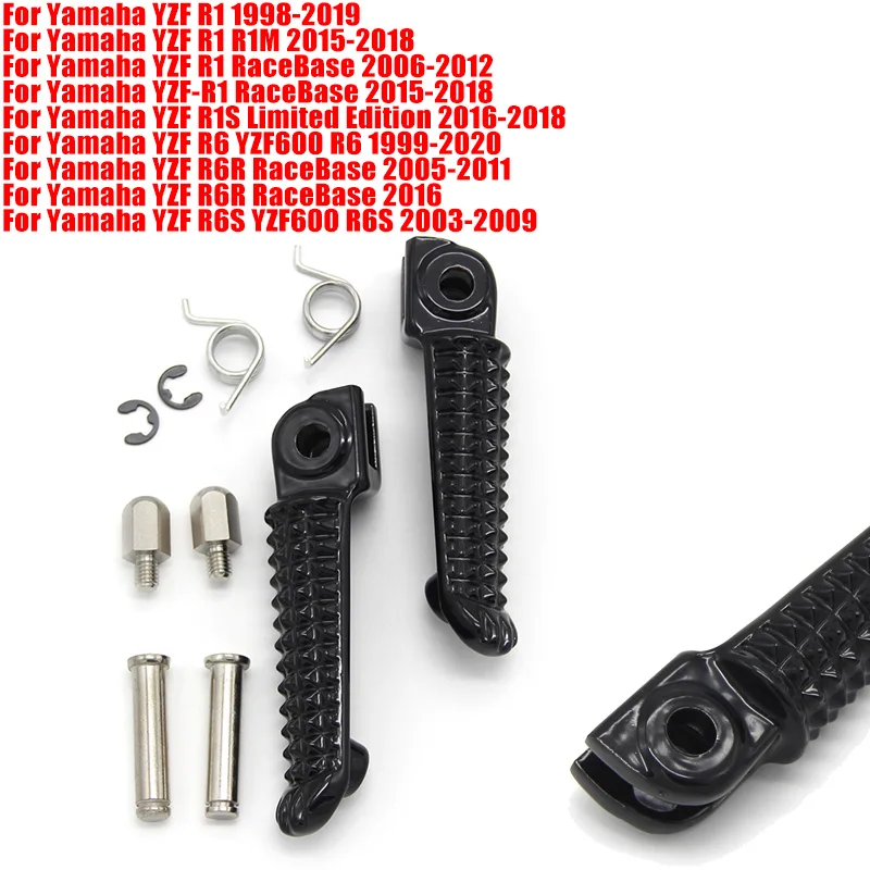 

For Yamaha YZF600 YZF R1 R1M R1S R6 R6R R6S 600 RaceBase Motorcycle Front Foot Pegs Pedals Footrest 5EB-27420-00 5SL-27461-00