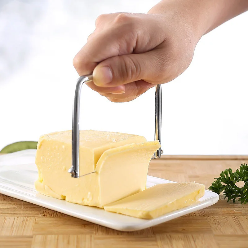 Edelstahl-Käseschneider, Foie Gras Schneidewerkzeug, Backzubehör, Buttermesser, Käsehalter, Käsehobel – Detail 4