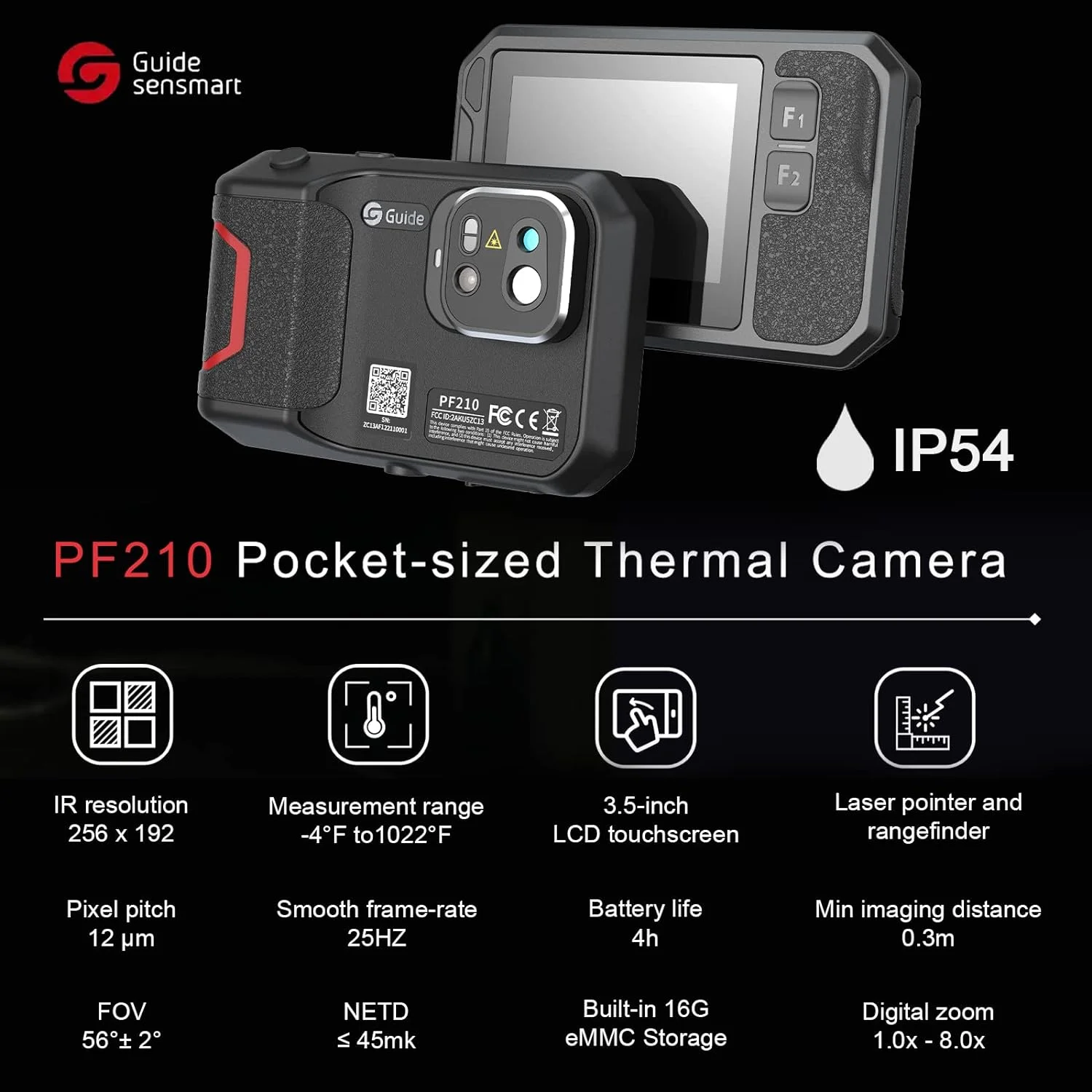 GUIDE PF210 Infrared Thermal Imaging Camera with WiFi for Detection, Electrical/Mechanical, Building and HVAC Applications tools