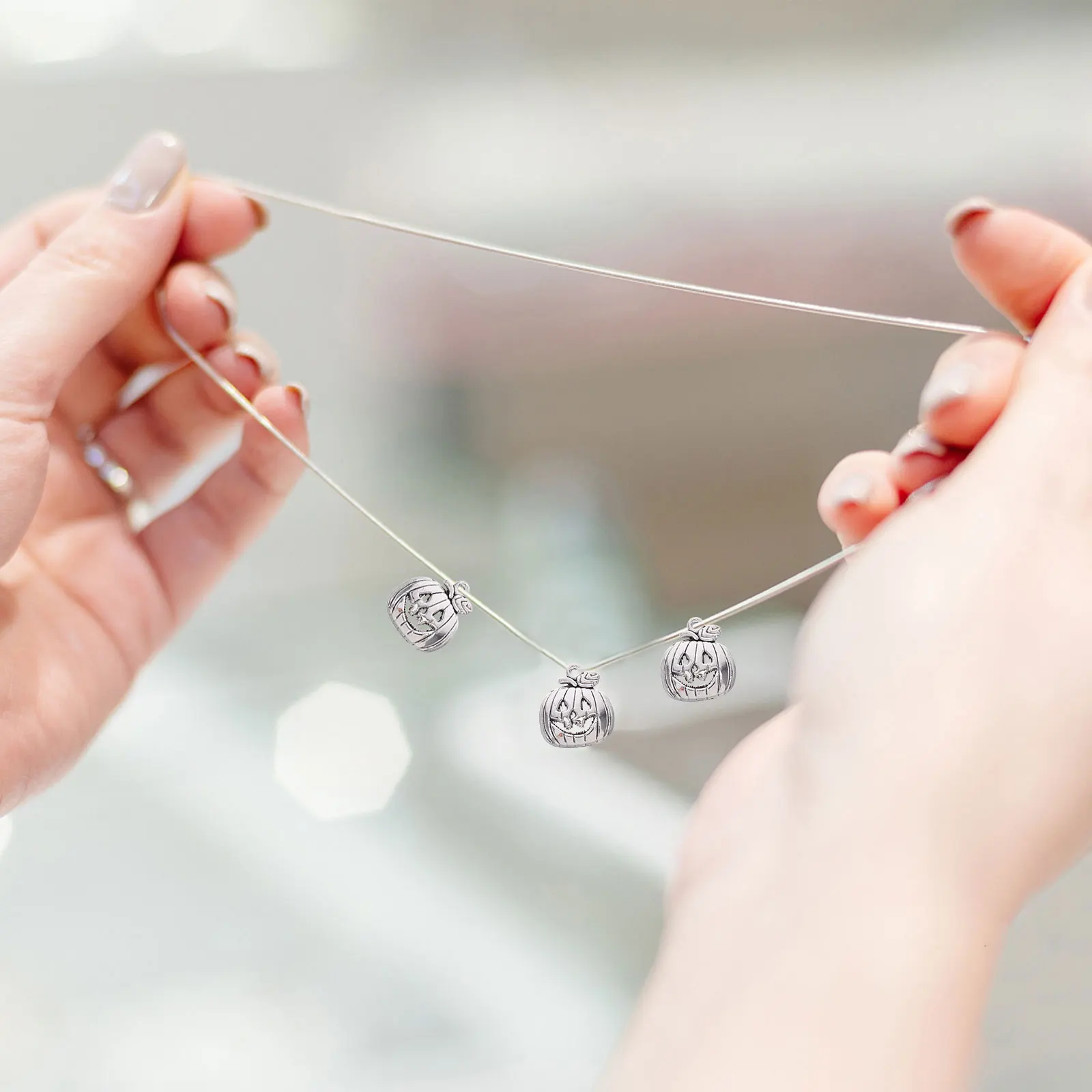 

10pcs Halloween Pumpkin Head Jewelry Accessories Diy Alloy Pendant Charms Necklace Connector Tibetan Costume