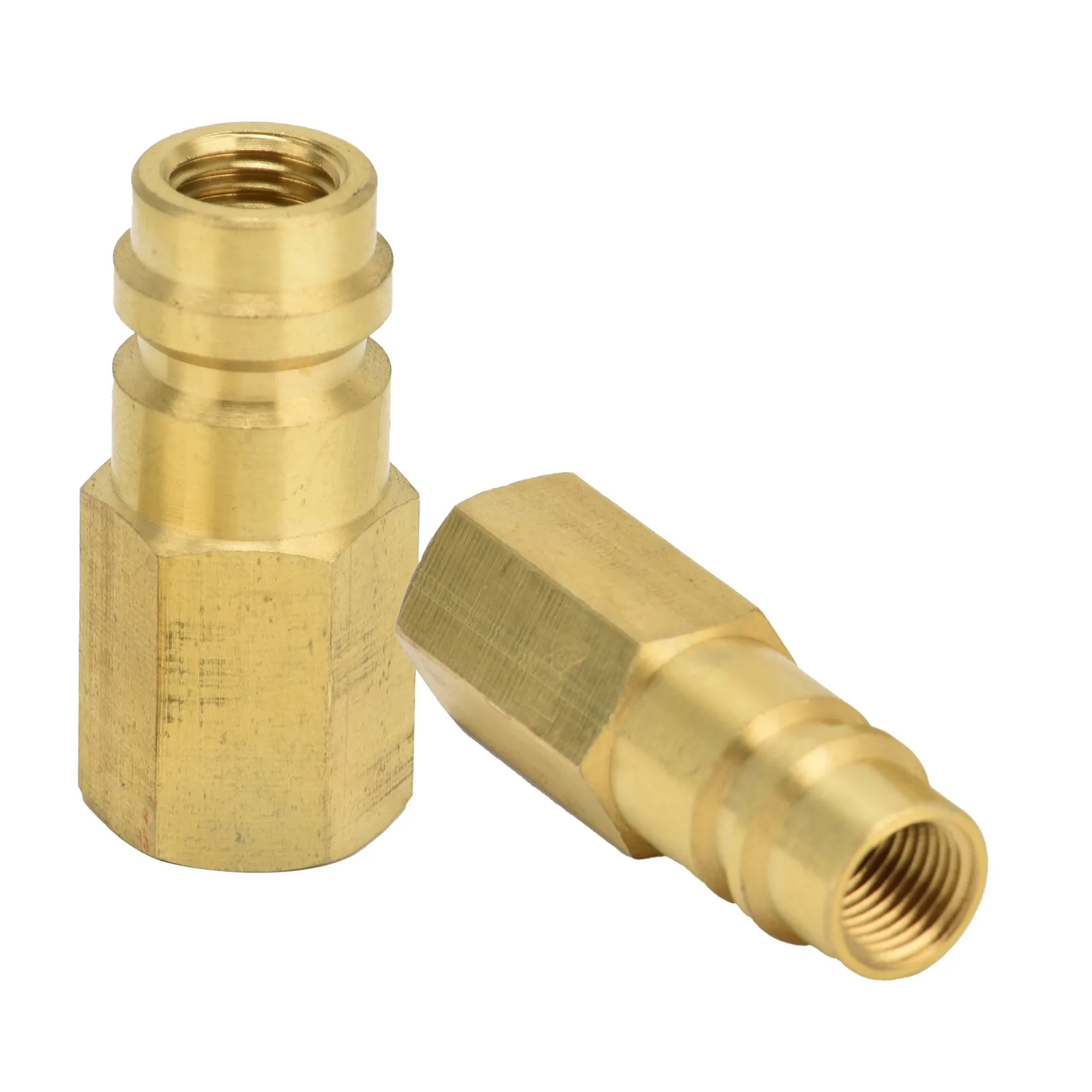 ZK40 2Pcs R134A Air Conditioning Adapter 1/4SAE High Pressure Converter Coupler Connector