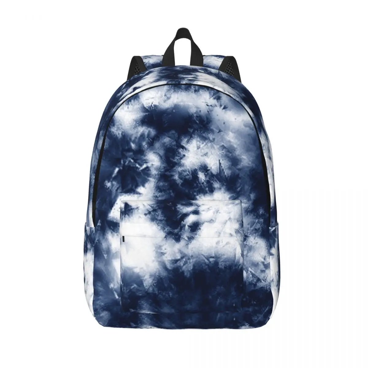 Blue Tie Dye Pattern Teenage Backpack Sports Student Hiking Travel Daypack for Men Women Laptop Canvas Bags