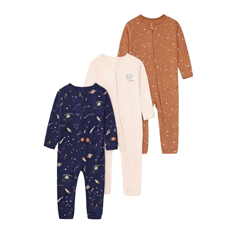 IYEAL 2026 Spring Fall Pajamas Bebe Costume Home Wear 100% Cotton  Newborn Rompers Baby Boy Girl Toddler Clothes 3Pcs/Lot