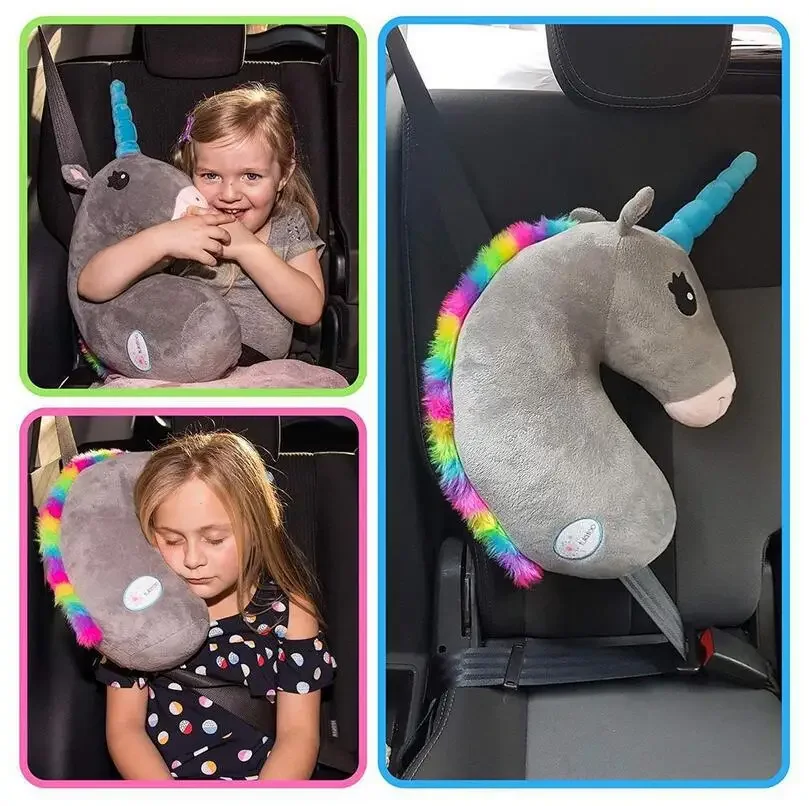 

Cute Cartoon Car Safety Seat Belt Cover Child Unicorn Pillow Seat Belt Shoulder Pad Protection Plush Padding Car Accessories
