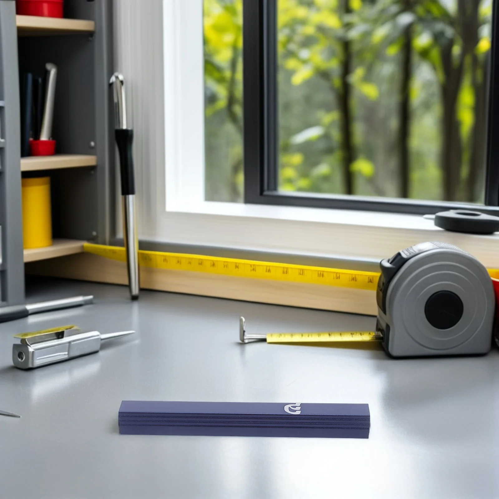 

Aluminum Alloy Mezuzah Case 12.5cm Adhesive Backing No Drill Installation Judaica Door Blessing Scroll Holder for Home