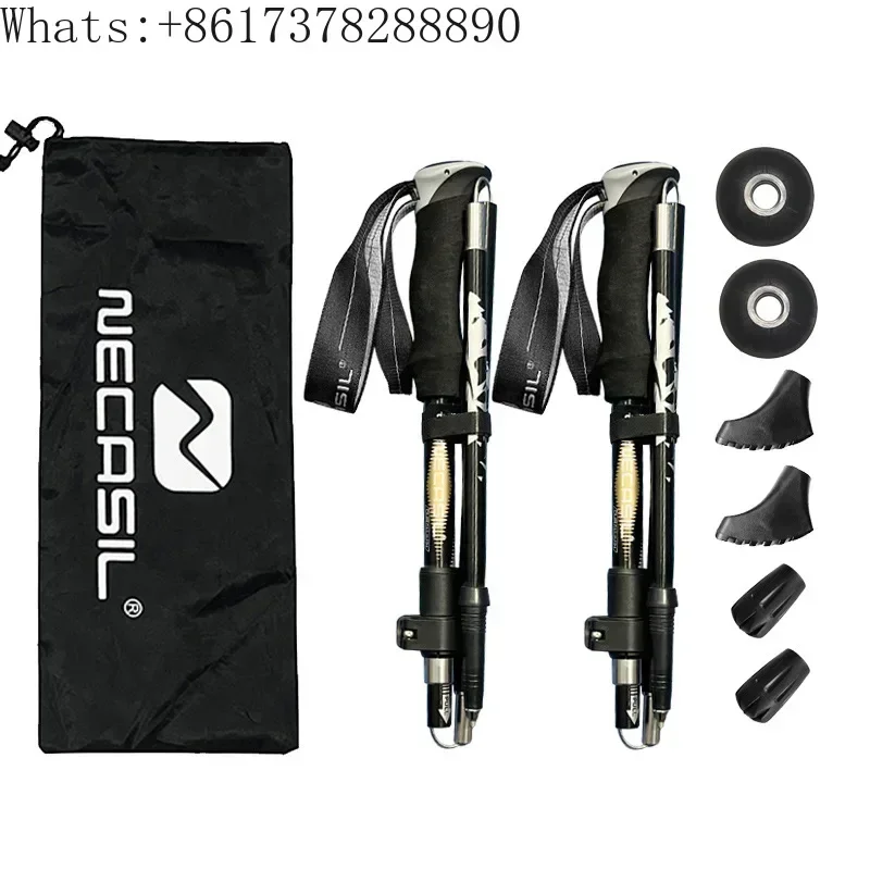 

Трекинговые палки 32-125 см, сверхлегкие складные палки из алюминиевого сплава для походов в скандинавском стиле, телескопические костыли с быстрым замком