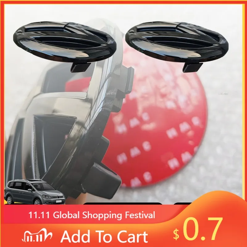 

For Volkswagen VW Interior Stickers Key Case 2pcs Replacement Front and Rear part 135mm Front Emblem +130mm Rear Trunk for Caddy