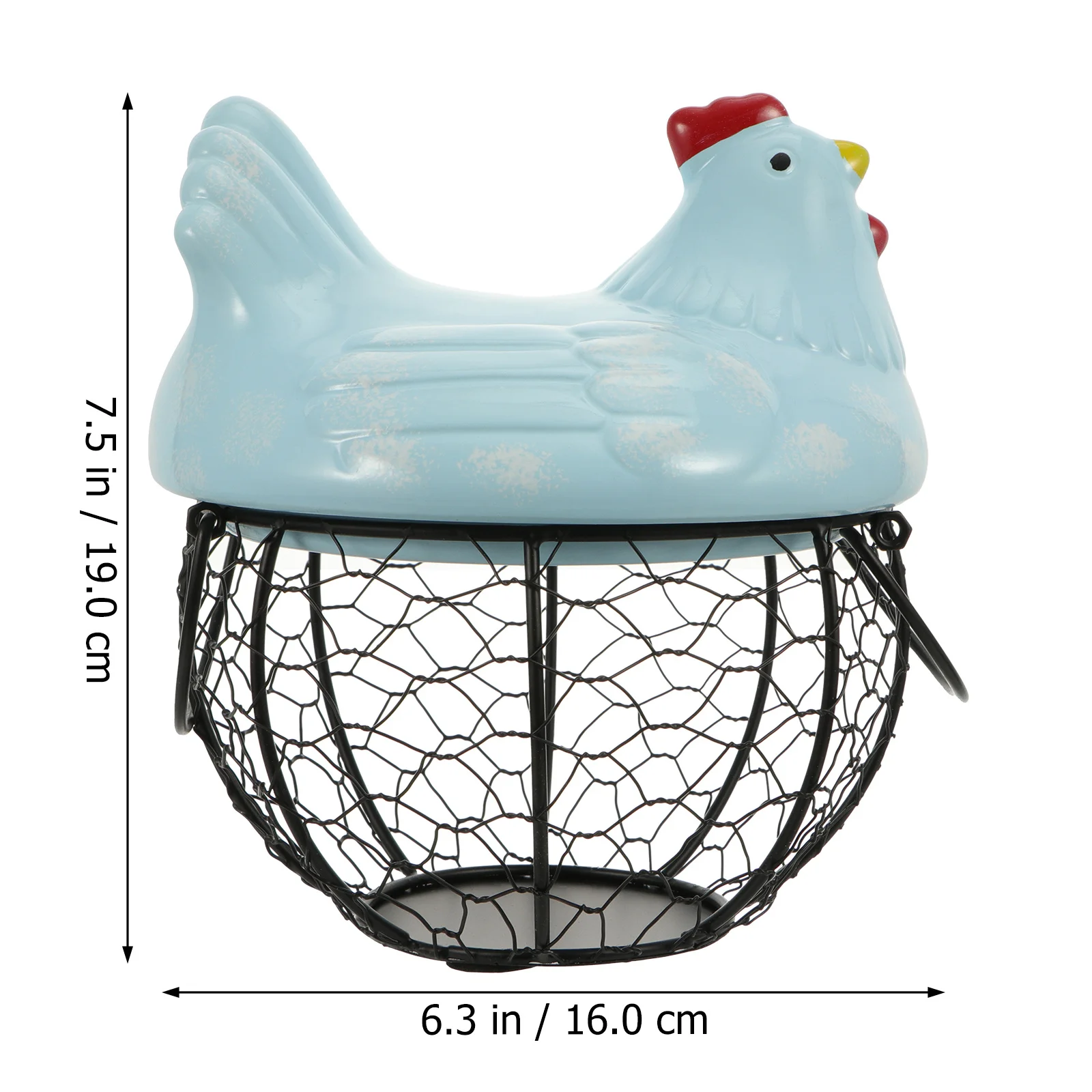 

Iron Chicken Egg Basket Ceramic Material Practical Long Term Use Housewarming Gift Friends Family Home Decoration