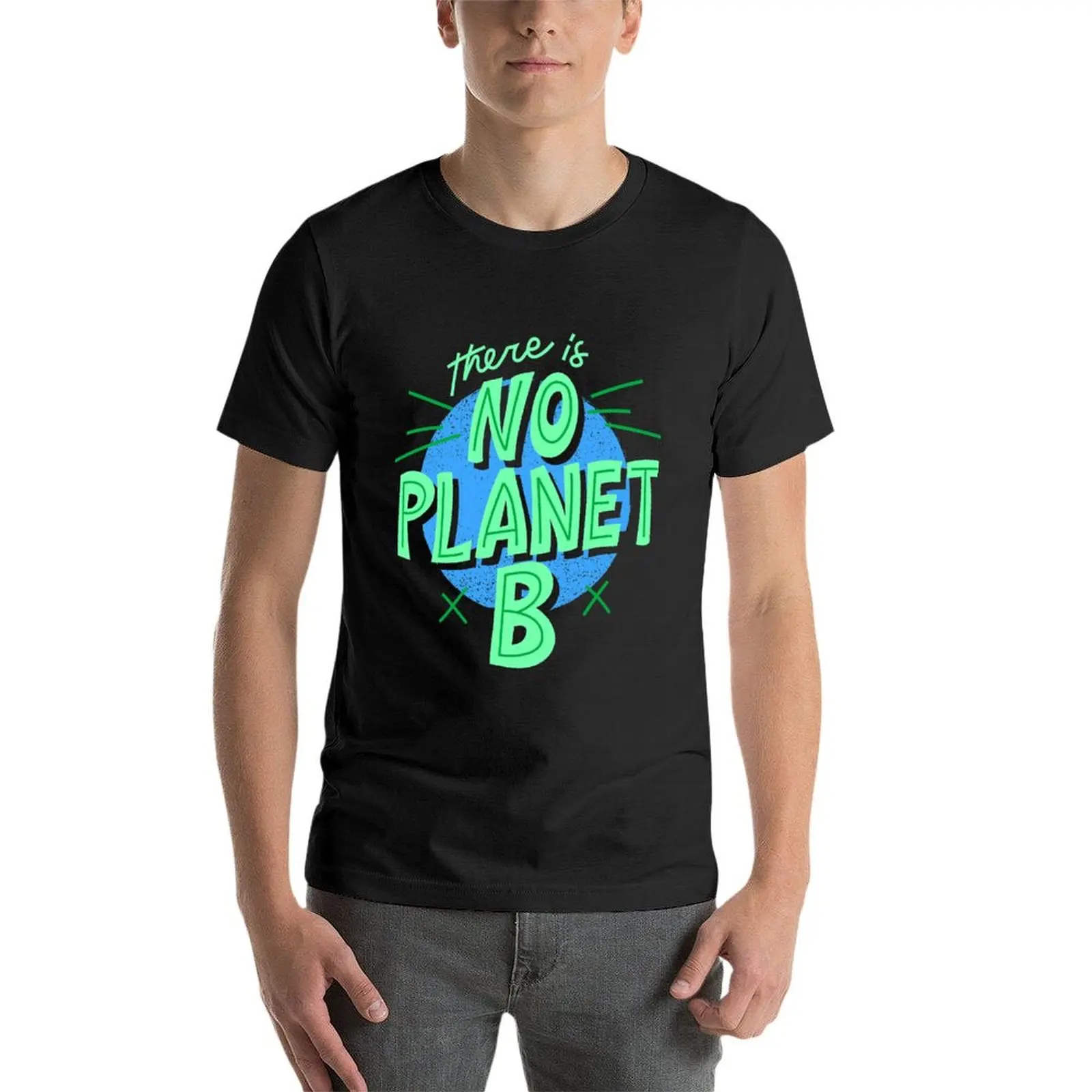 Er Geen Planeet B, Red Aarde T-Shirt Effen Blouse Sublieme Heren Grafische T-Shirts Grappig